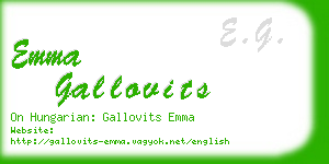 emma gallovits business card